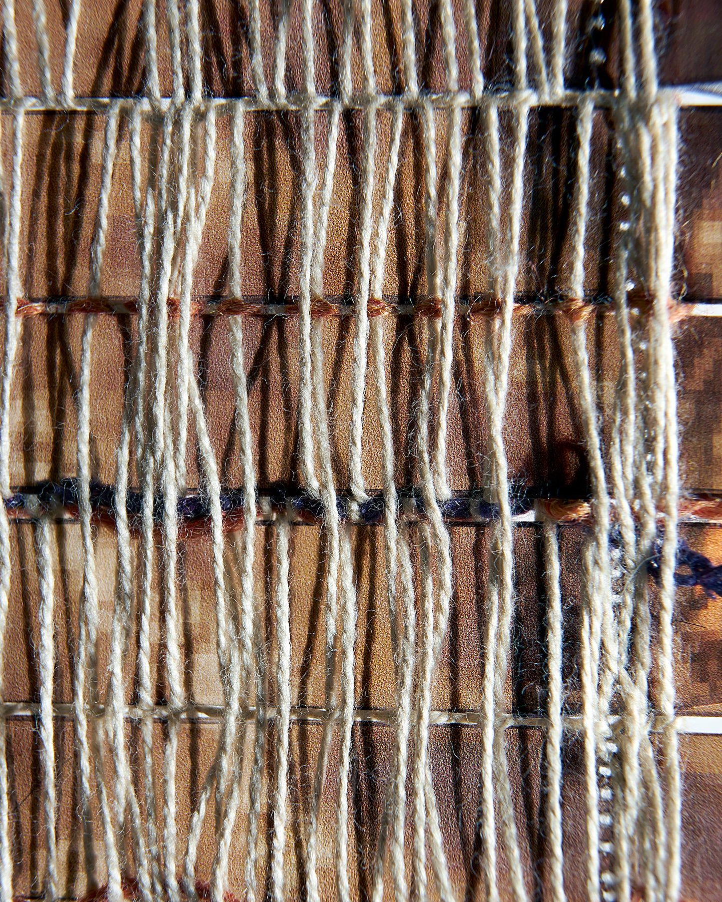 Original Textile Art - "Diamonds & Rust"